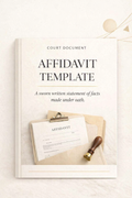 Affidavit Template with Guide