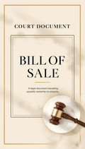 Bill of Sale Template with Guide