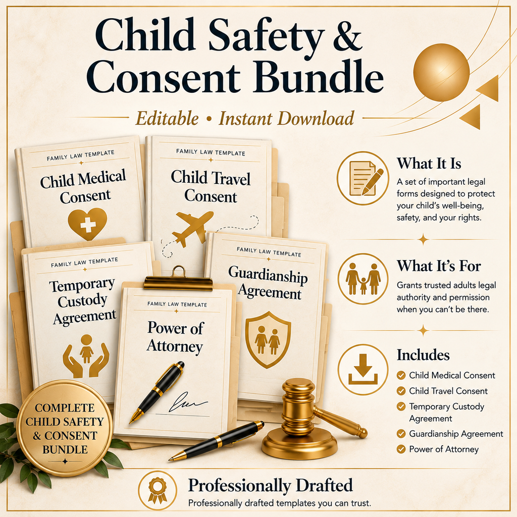 Child Safety and Consent Bundle with Guide