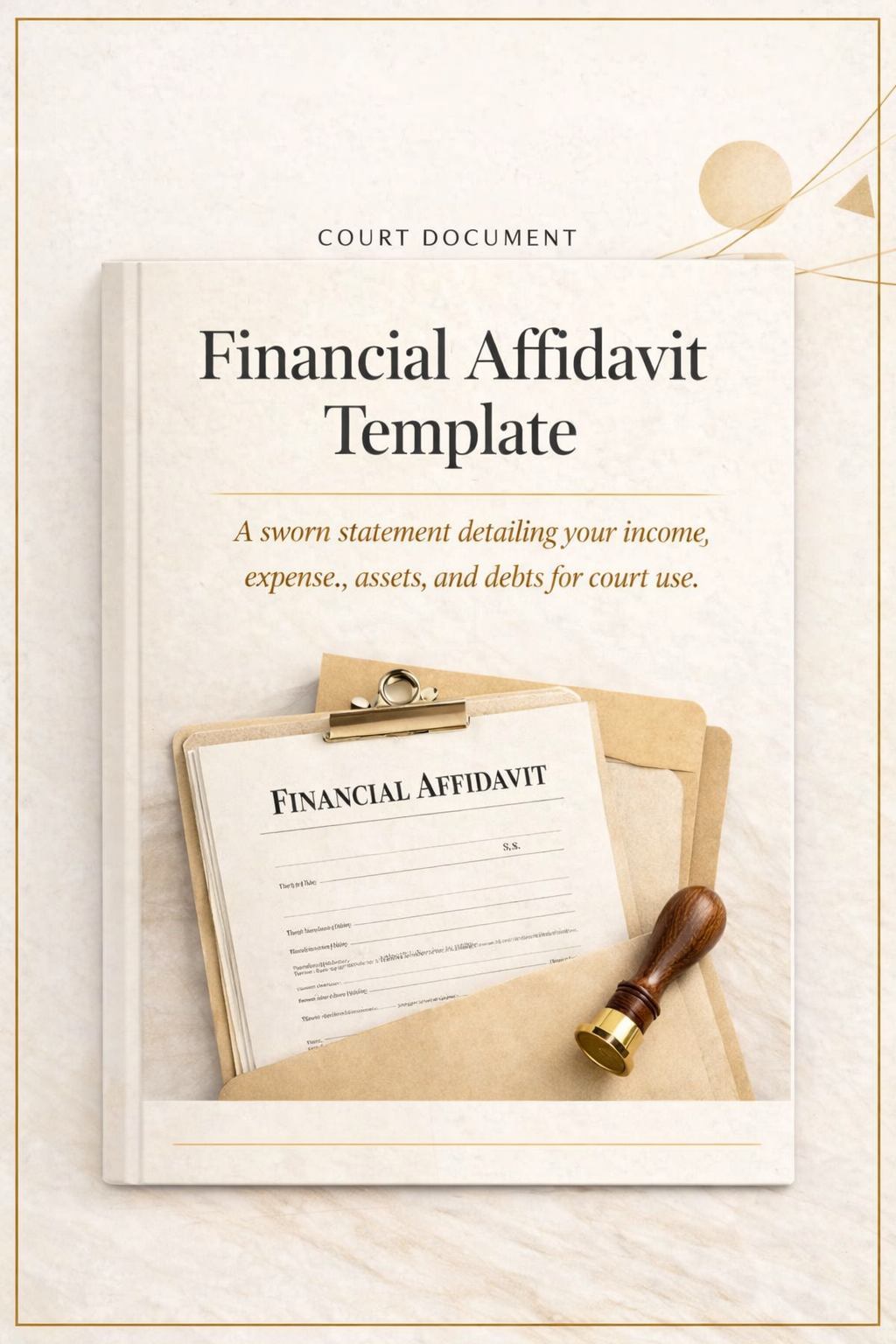 Financial Affidavit With Guide
